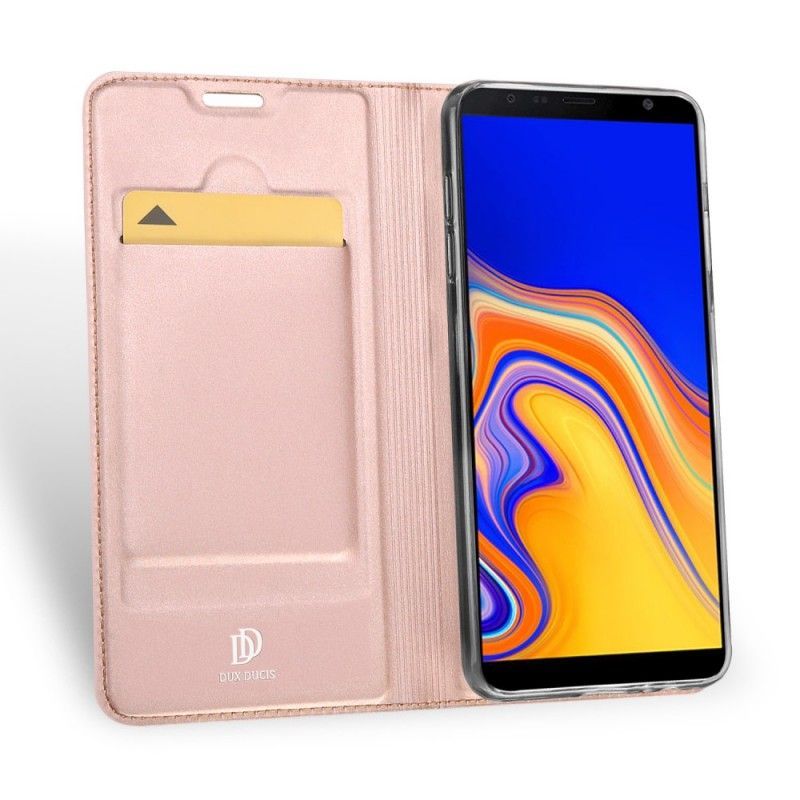 Kožené Pouzdro Folio Samsung Galaxy J4 Plus Série První Třídy