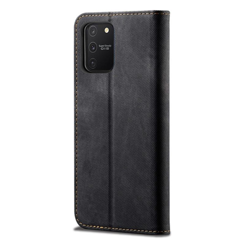 Kožené Pouzdro Folio Samsung Galaxy S10 Lite Jeansová Látka