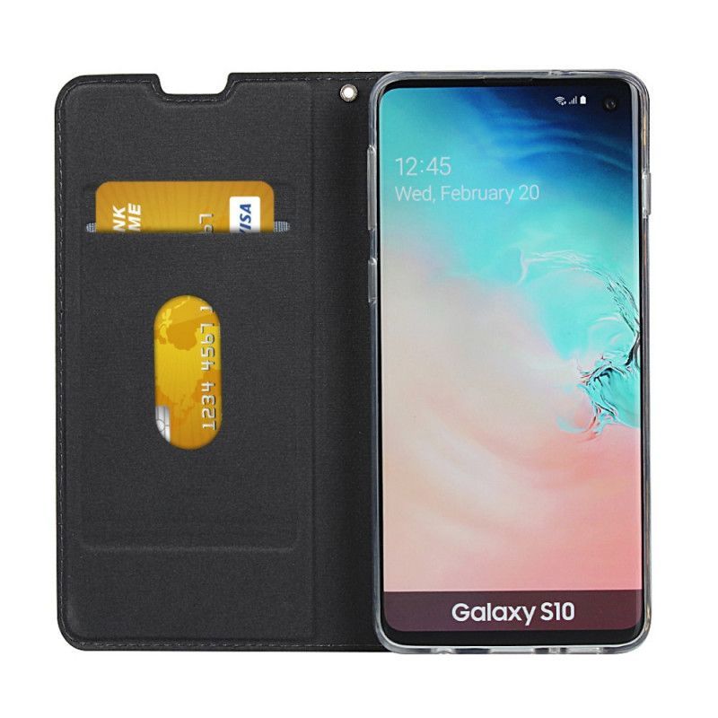 Kožené Pouzdro Folio Samsung Galaxy S10 Ultra Jemnost