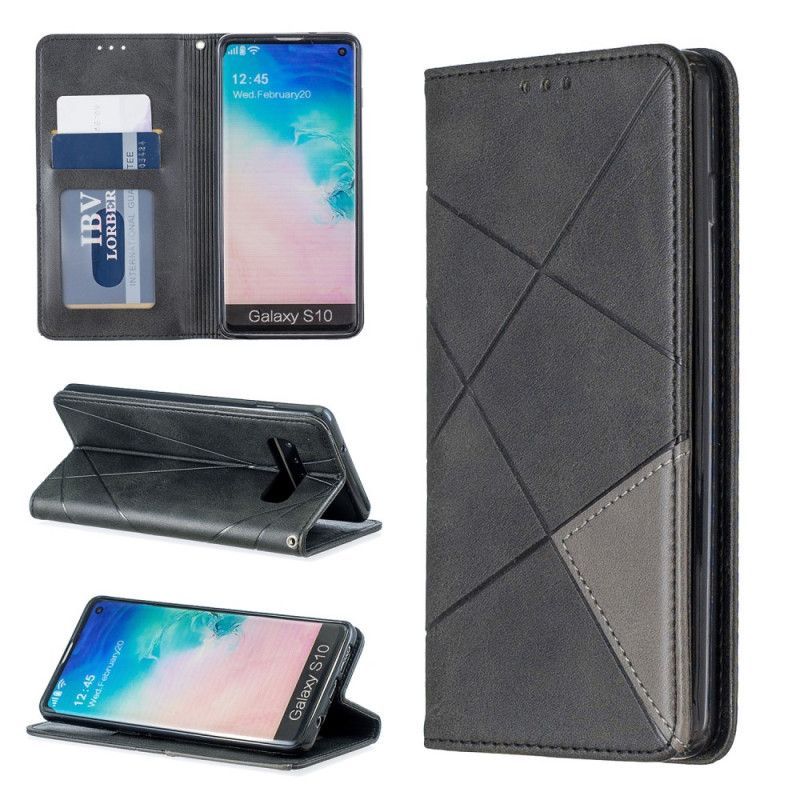 Kožené Pouzdro Folio Samsung Galaxy S10 Umělecký Styl