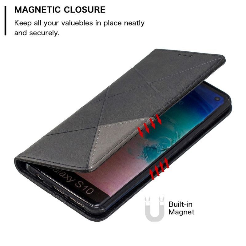 Kožené Pouzdro Folio Samsung Galaxy S10 Umělecký Styl