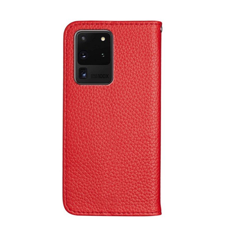 Kožené Pouzdro Folio Samsung Galaxy S20 Ultra Ultra Elegantní Umělá Kůže Z Liči