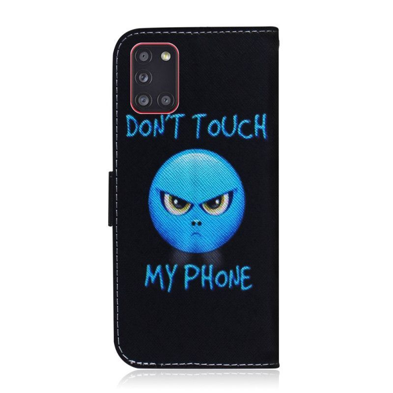 Kožené Pouzdro Na Samsung Galaxy A31 Telefon Emoji