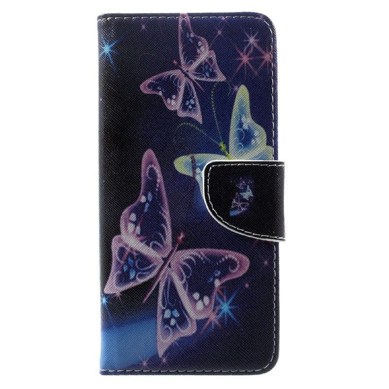 Kožené Pouzdro Na Samsung Galaxy S8 Plus Motýli