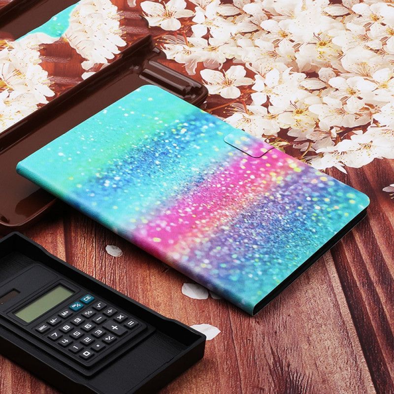 Kožené Pouzdro Na Samsung Galaxy Tab A7 (2020) Třpytivý Prvek