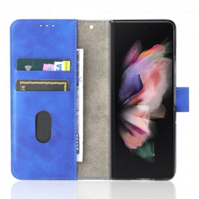 Kožené Pouzdro Na Samsung Galaxy Z Fold 3 5g Dotek Pokožky