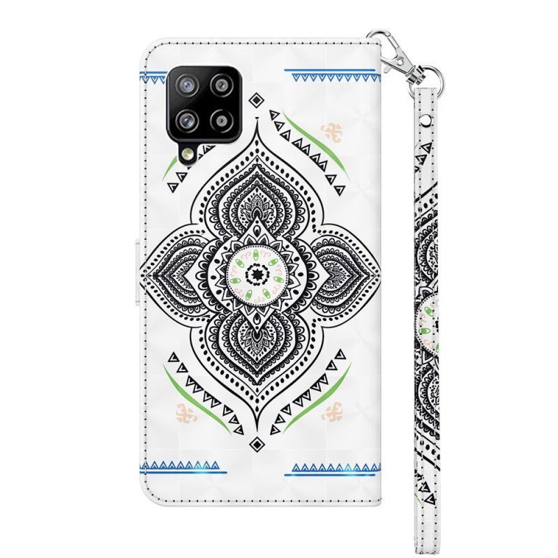 Kožené Pouzdro Samsung Galaxy A42 5g Mandala Světelných Bodů Se Šňůrkou