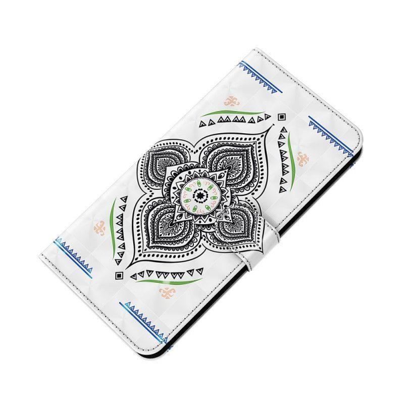 Kožené Pouzdro Samsung Galaxy A42 5g Mandala Světelných Bodů Se Šňůrkou