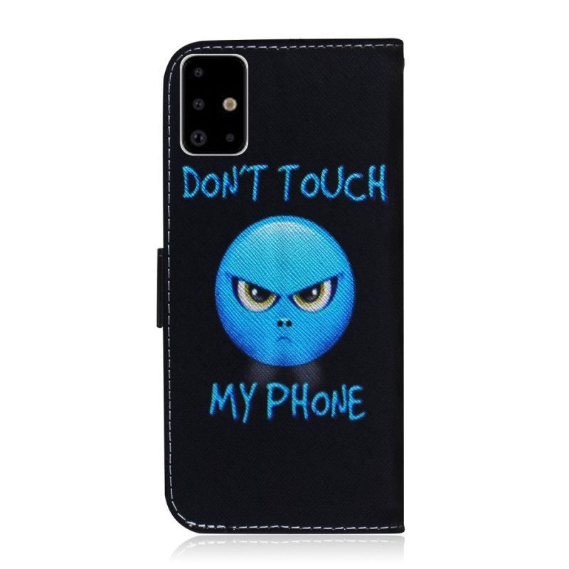 Kožené Pouzdro Samsung Galaxy A71 Telefon Emoji