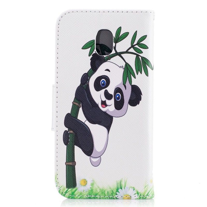 Kožené Pouzdro Samsung Galaxy J3 2017 Panda Na Bambusu