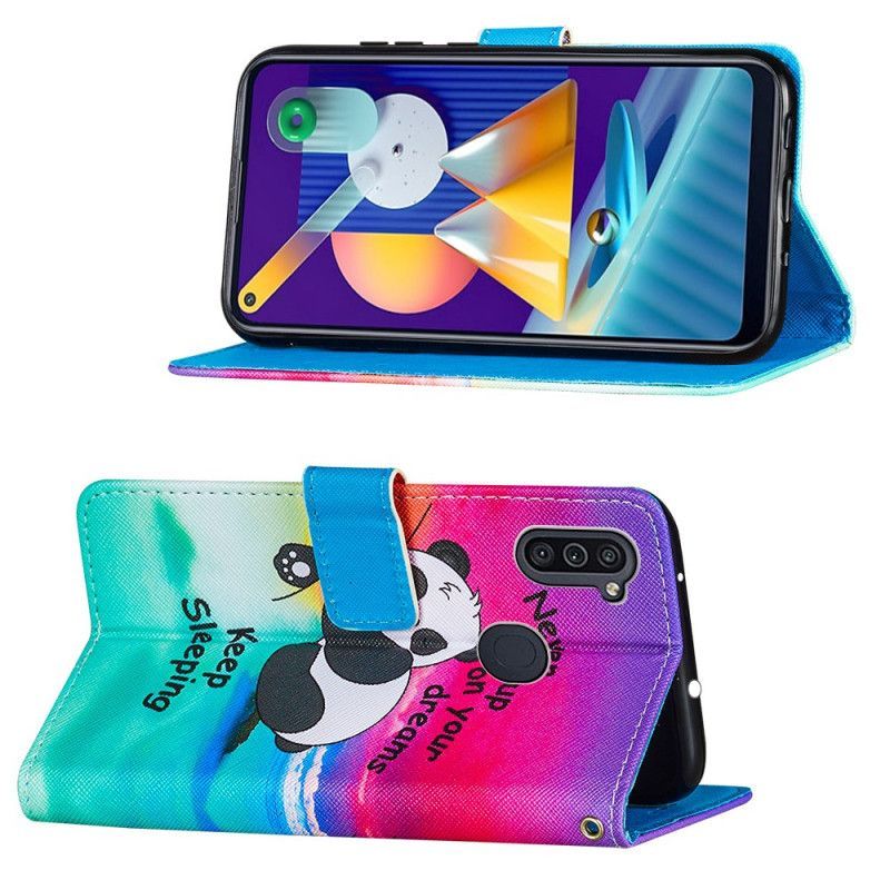 Kožené Pouzdro Samsung Galaxy M11 Spíme Dál