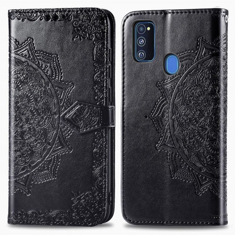 Kožené Pouzdro Samsung Galaxy M21 Středověká Mandala