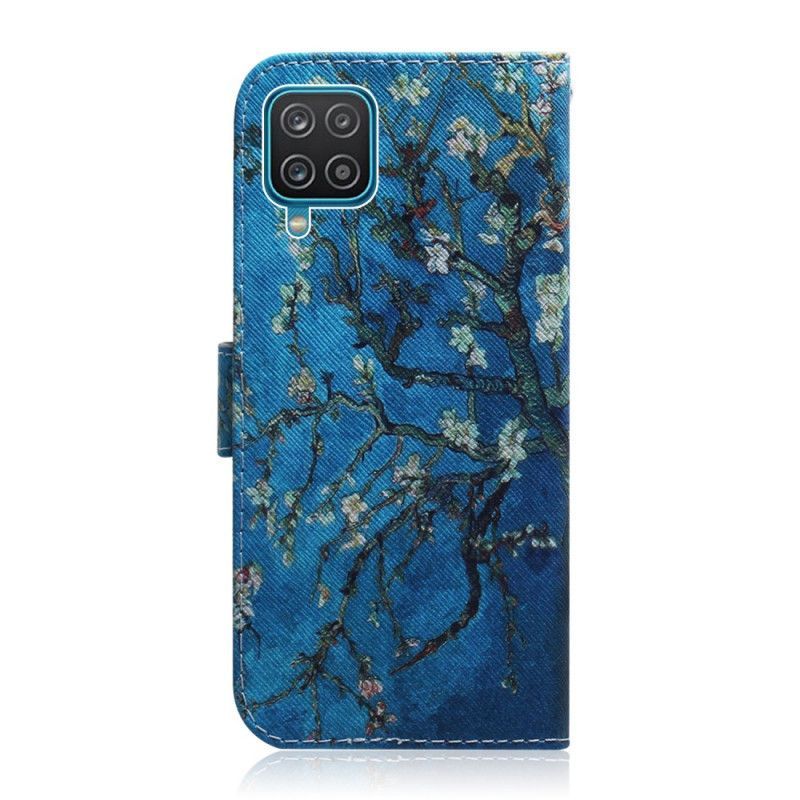 Kožené Pouzdro Samsung Galaxy M32 Kvetoucí Větev Stromu