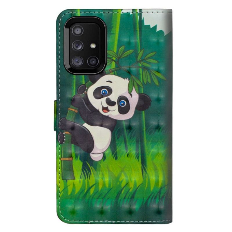 Kožené Pouzdro Samsung Galaxy M51 Panda A Bambus