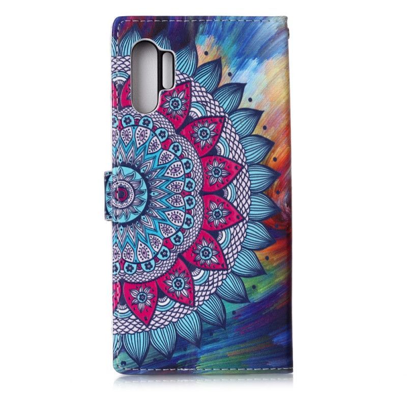 Kožené Pouzdro Samsung Galaxy Note 10 Plus Královská Mandala