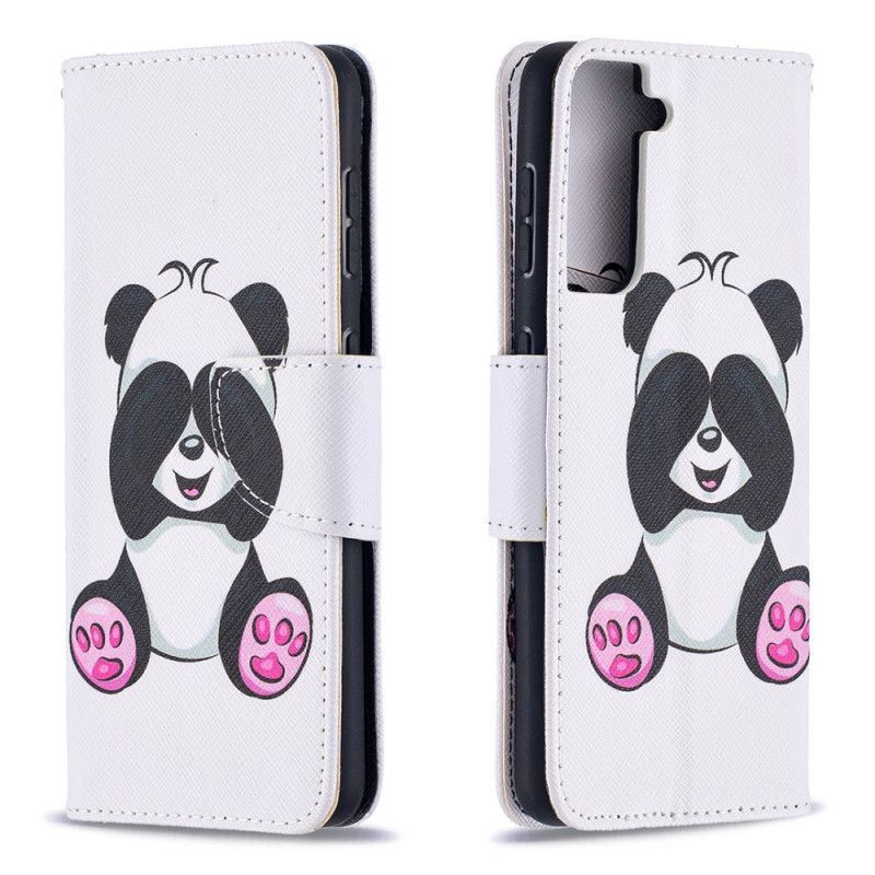 Kožené Pouzdro Samsung Galaxy S21 5g Panda Zábava