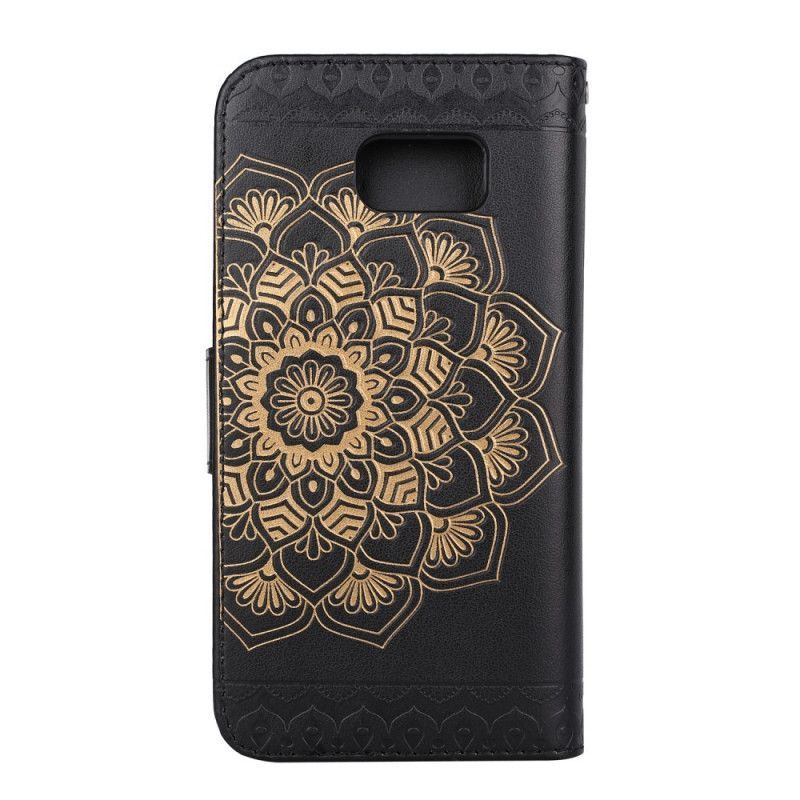 Kožené Pouzdro Samsung Galaxy S7 Mandala Odnímatelná Mušle