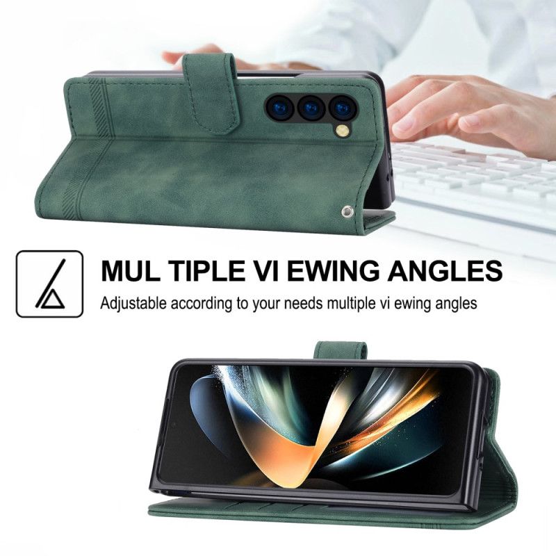 Kožený Kryt Na Samsung Galaxy Z Fold 6 Dierfeng