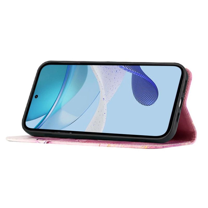 Kožený Kryt Na Samsung Galaxy Z Fold 6 Mramorový Řemínek