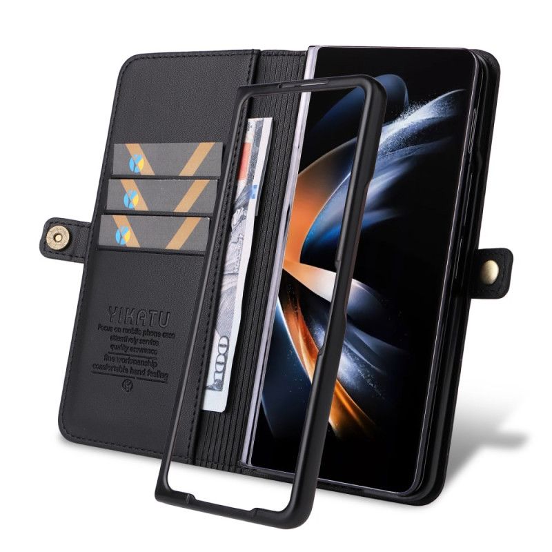 Kožený Kryt Na Samsung Galaxy Z Fold 6 Umělá Kůže Yikatu