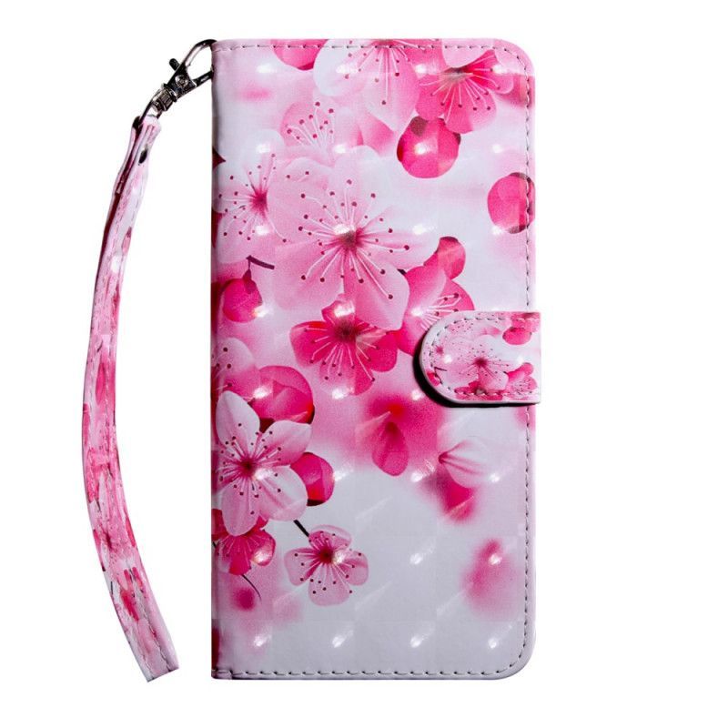 Kožený Kryt Samsung Galaxy A10e Růžové Květy