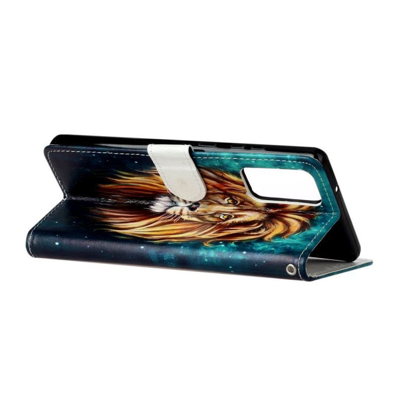 Kožený Kryt Samsung Galaxy Note 20 Královský Lev