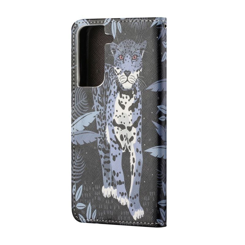 Kožený Kryt Samsung Galaxy S21 5g Tanga Leoparda