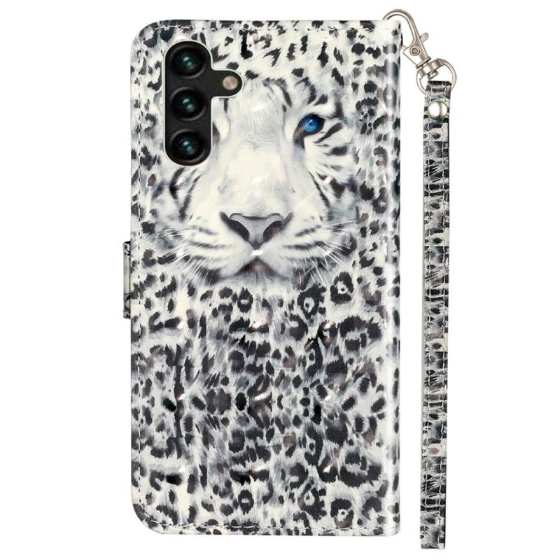 Kožený Kryt Samsung Galaxy S24 Fe Leopardí Popruh