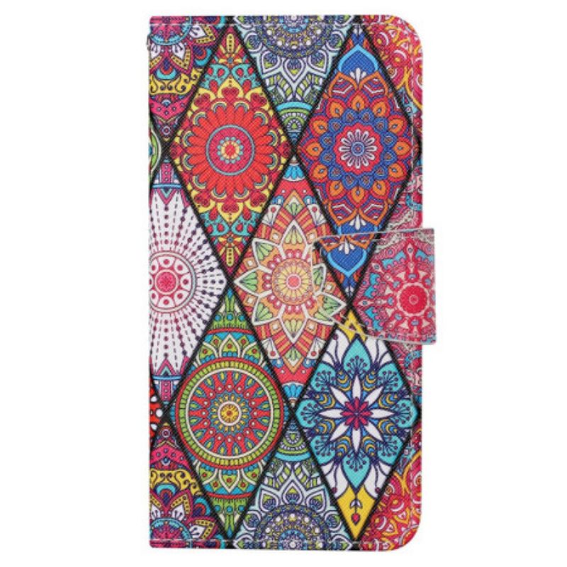 Kožený Kryt Samsung Galaxy S24 Ultra 5g Patchwork S Popruhem