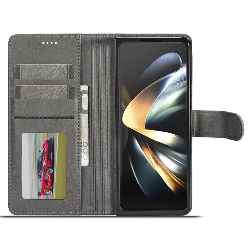 Kožený Kryt Samsung Galaxy Z Fold 6 Imitace Kůže Lc.imeeke