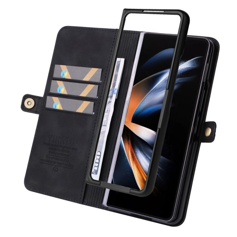 Kožený Kryt Samsung Galaxy Z Fold 6 Vintage Yikatu