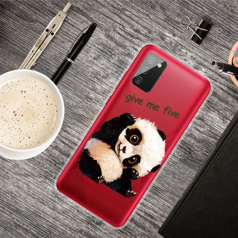 Kryt Na Samsung Galaxy A02s Průhledná Panda Dej Mi Pět