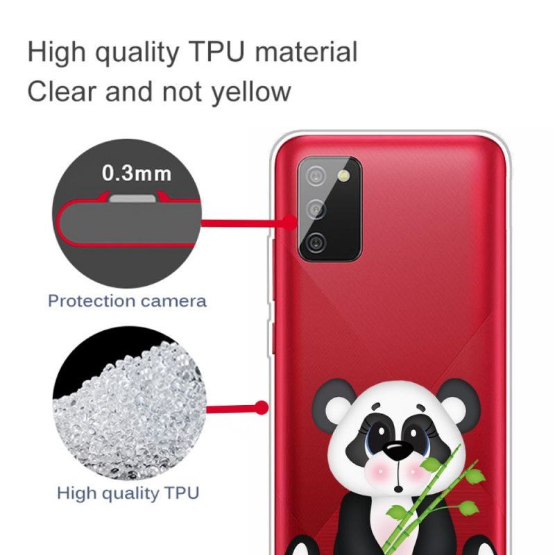 Kryt Na Samsung Galaxy A02s Transparentní Smutná Panda