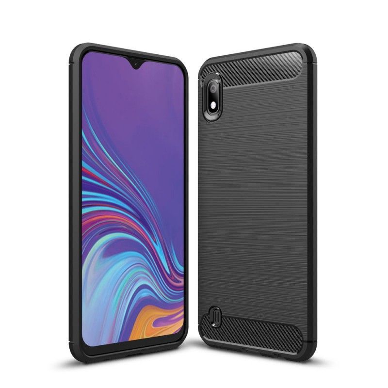 Kryt Na Samsung Galaxy A10 Kartáčované Uhlíkové Vlákno