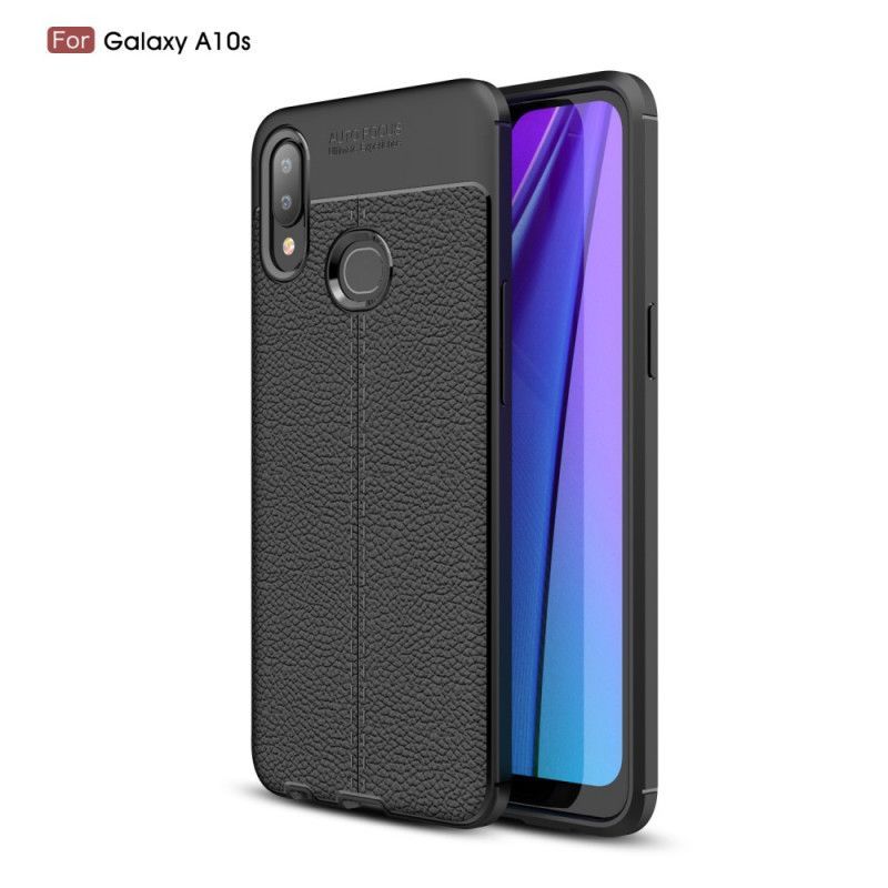 Kryt Na Samsung Galaxy A10s Litchi S Dvojitým Koženým Efektem