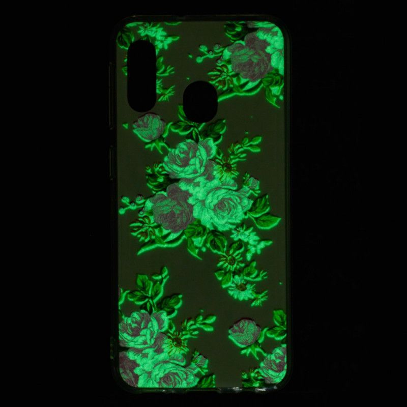 Kryt Na Samsung Galaxy A20e Fluorescenční Květy Svobody