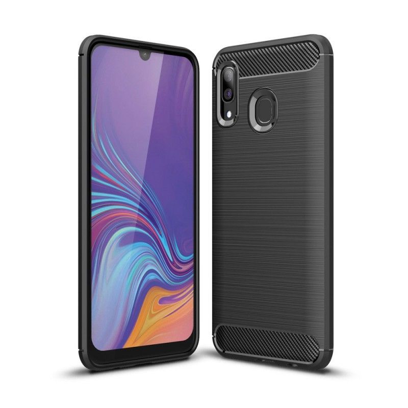 Kryt Na Samsung Galaxy A40 Kartáčované Uhlíkové Vlákno