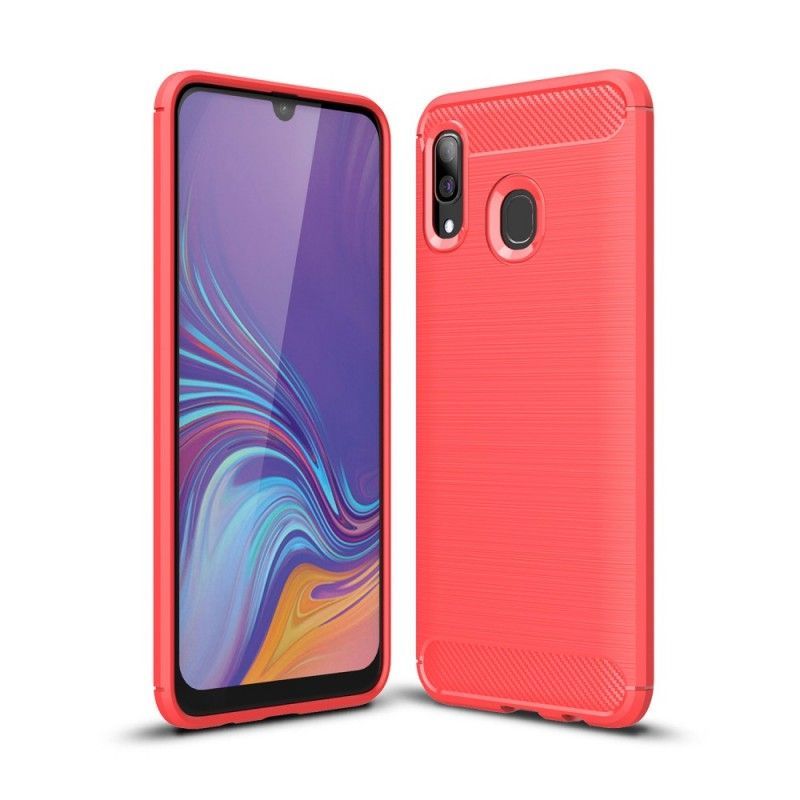 Kryt Na Samsung Galaxy A40 Kartáčované Uhlíkové Vlákno