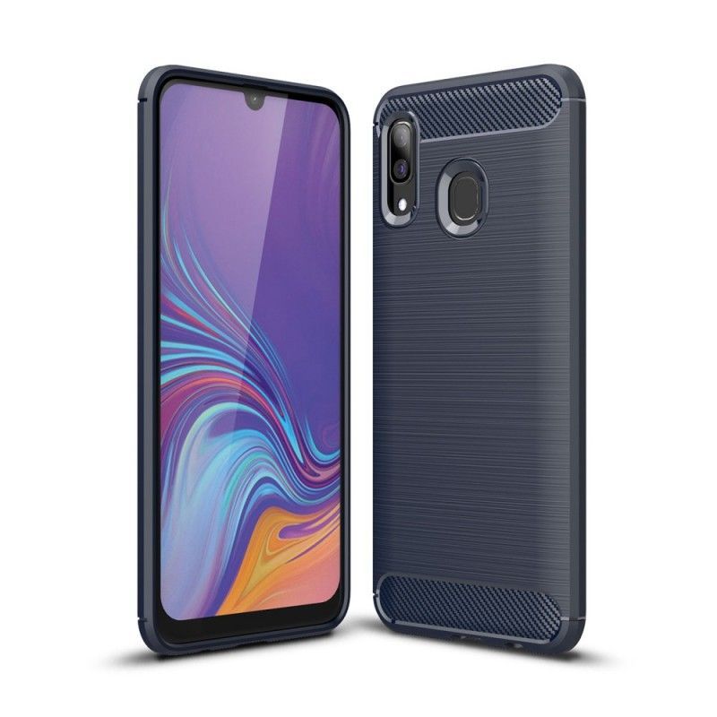 Kryt Na Samsung Galaxy A40 Kartáčované Uhlíkové Vlákno