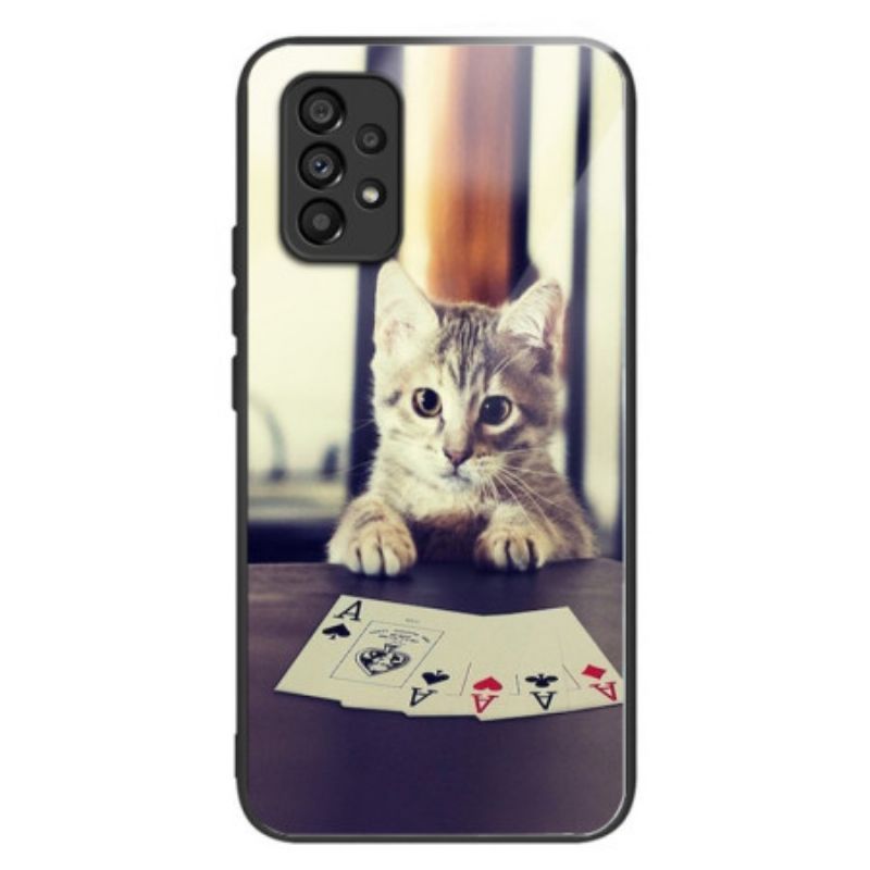 Kryt Na Samsung Galaxy A53 5G Poker Cat Tvrzené Sklo