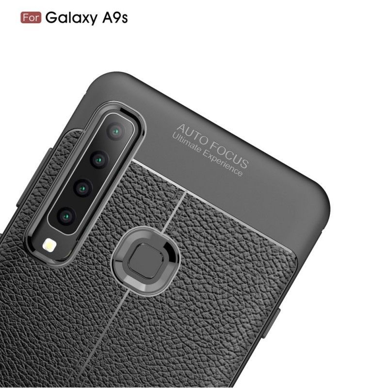 Kryt Na Samsung Galaxy A9 Litchi S Dvojitým Koženým Efektem