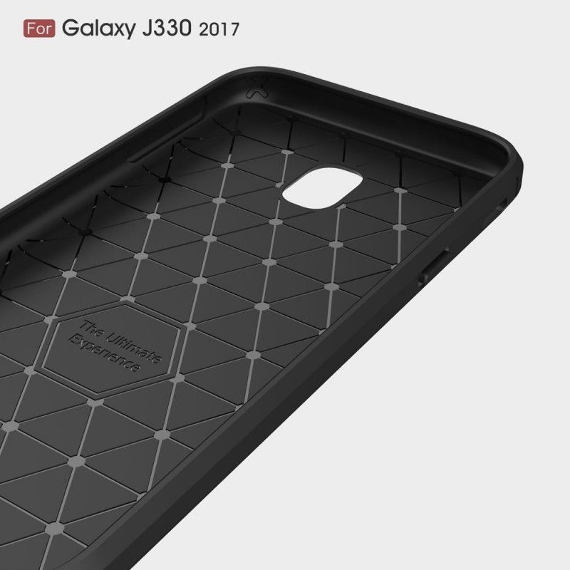 Kryt Na Samsung Galaxy J3 2017 Kartáčované Uhlíkové Vlákno