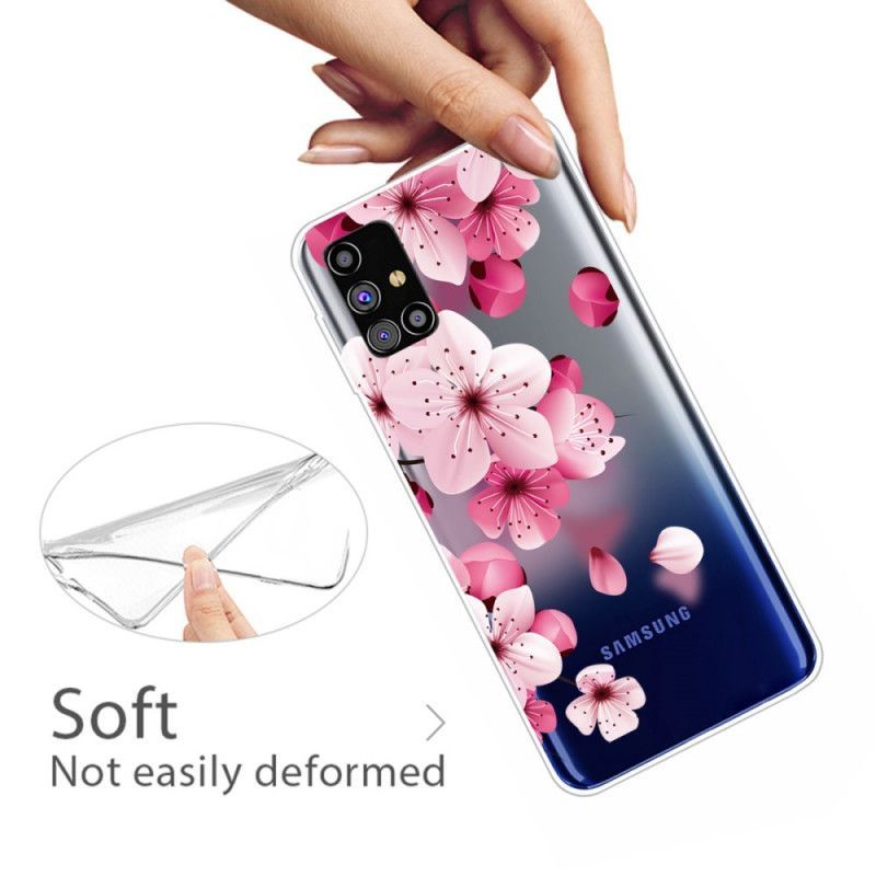 Kryt Na Samsung Galaxy M51 Malé Růžové Květy