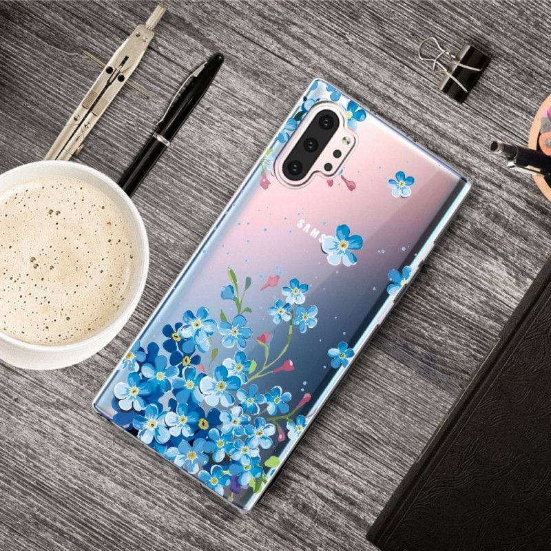 Kryt Na Samsung Galaxy Note 10 Plus Modré Květy