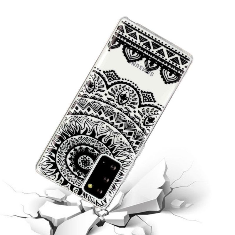 Kryt Na Samsung Galaxy Note 20 Průhledná Květinová Mandala