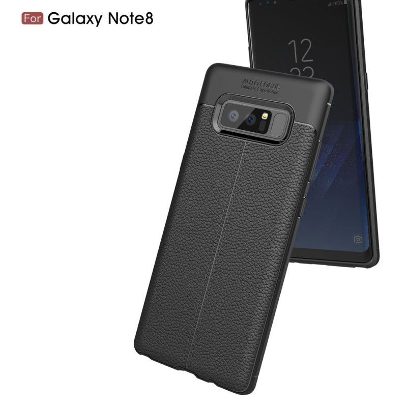 Kryt Na Samsung Galaxy Note 8 Litchi S Dvojitým Koženým Efektem