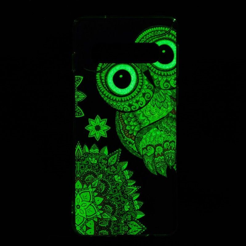 Kryt Na Samsung Galaxy S10 Fluorescenční Mandala Sova