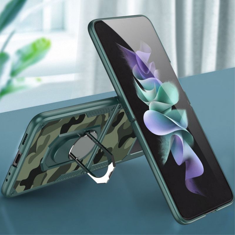 Kryt Na Samsung Galaxy Z Flip 3 5g Gkk Camo Podpůrný Kroužek