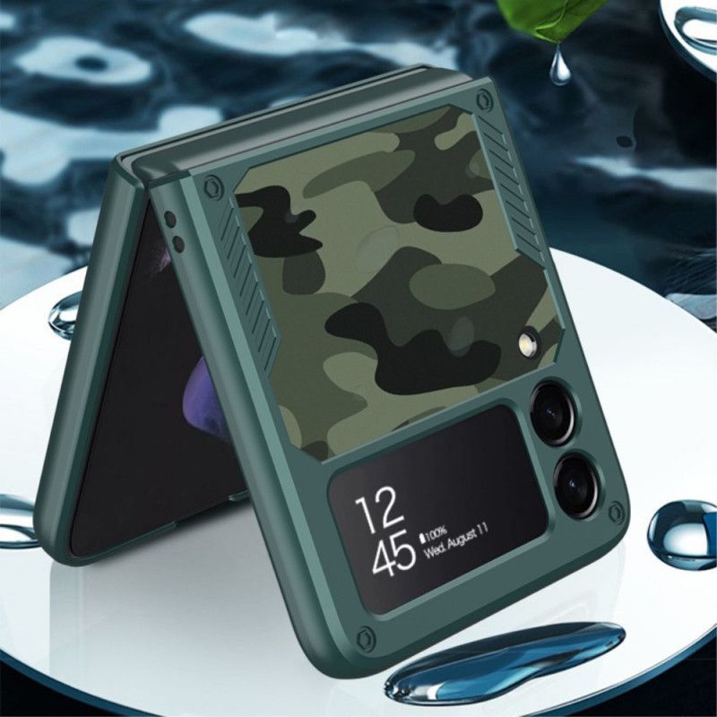 Kryt Na Samsung Galaxy Z Flip 3 5g Gkk Camo Podpůrný Kroužek