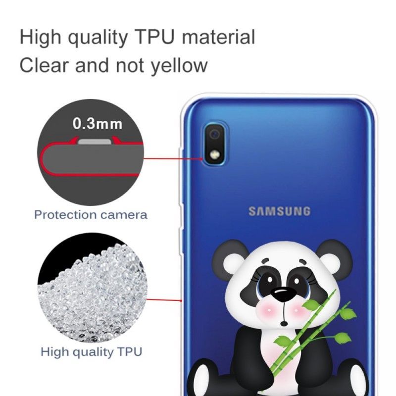 Kryt Samsung Galaxy A10 Transparentní Smutná Panda